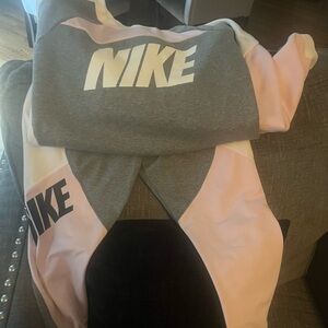 Pink and grey Nike set